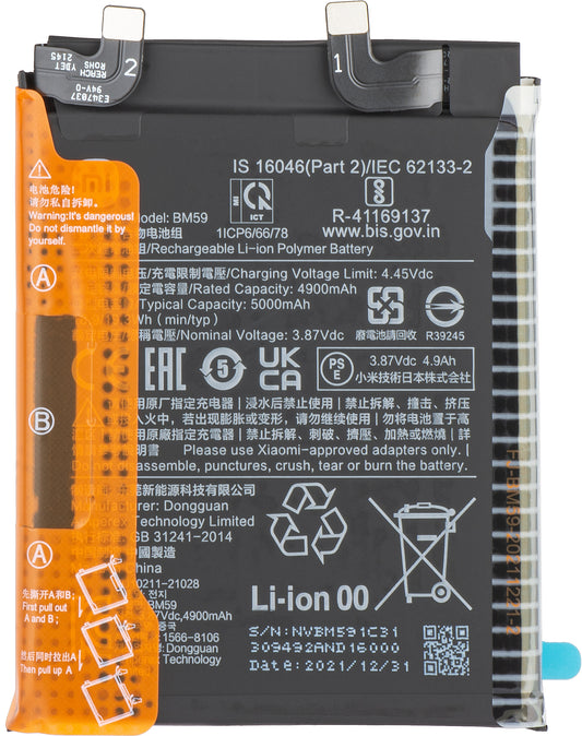 Xiaomi 11T batteri, BM59, Service Pack 460200008P1G 