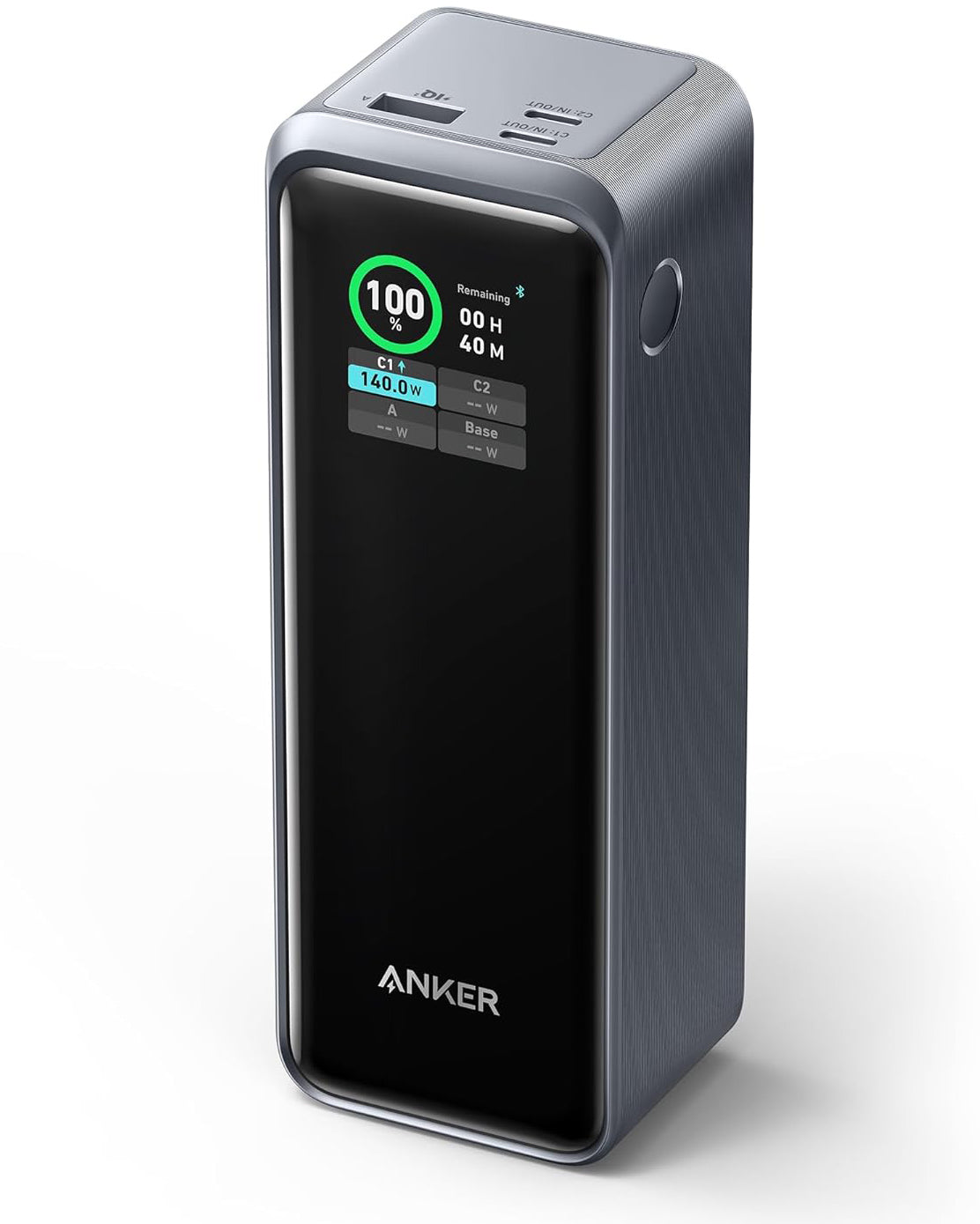 Anker Prime Eksternt Batteri, 27650mAh, 250W, QC + PD, 1 x USB-A - 2 x USB-C, Sort A1340011 A1340011 