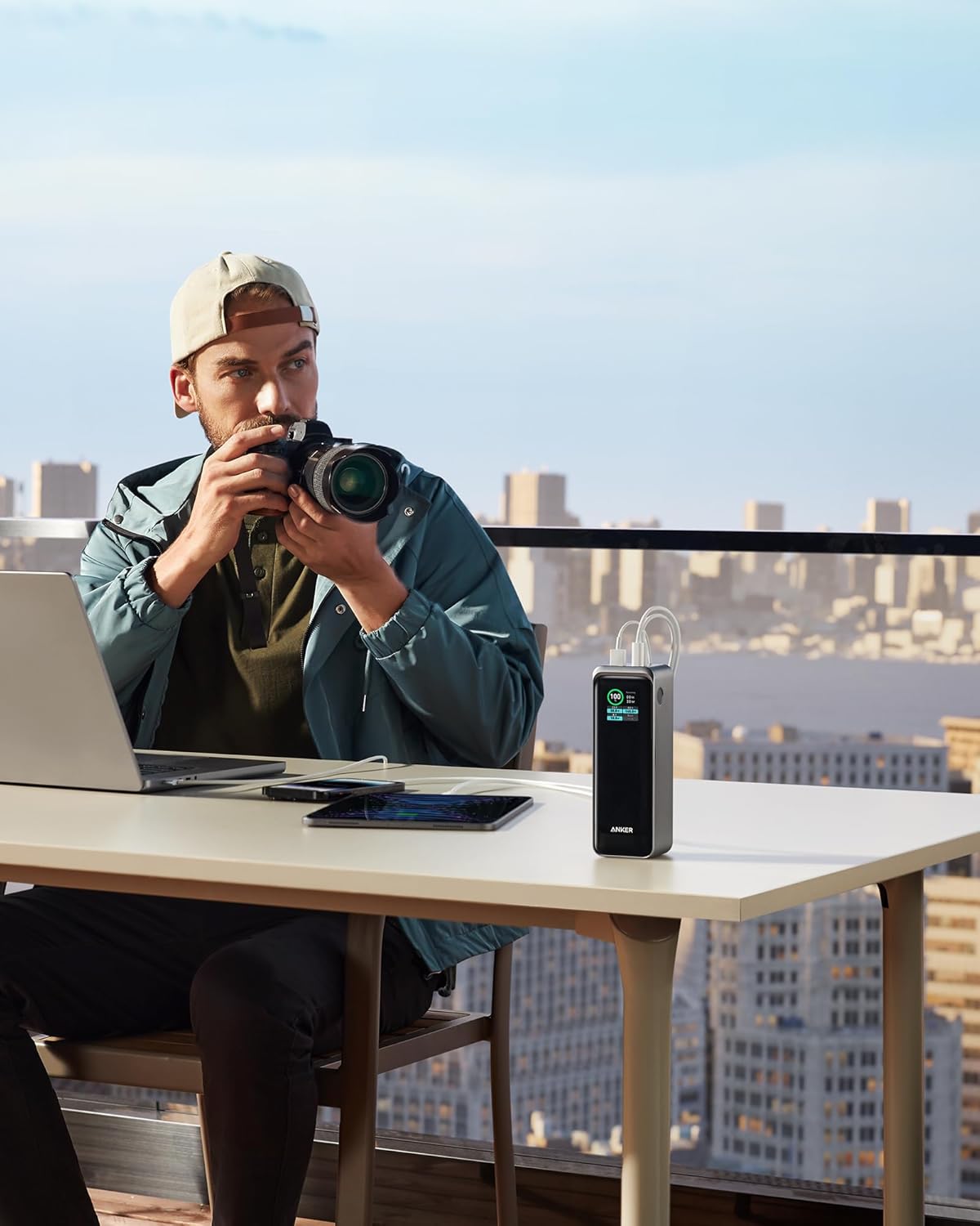 Anker Prime Eksternt Batteri, 27650mAh, 250W, QC + PD, 1 x USB-A - 2 x USB-C, Sort A1340011 A1340011 