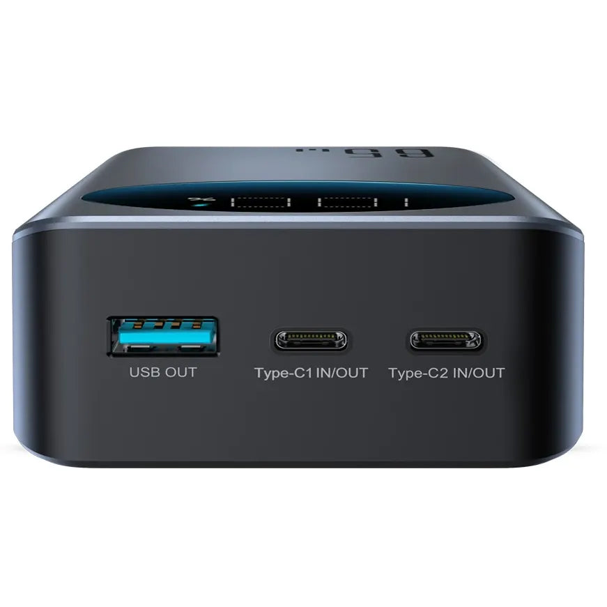 Joyroom Eksternt batteri JR-PBF05, 30000mAh, 65W, QC + PD, 1 x USB-A - 2 x USB-C, Sort 