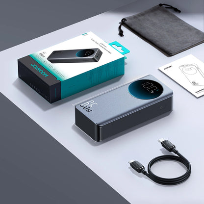 Joyroom Eksternt batteri JR-PBF05, 30000mAh, 65W, QC + PD, 1 x USB-A - 2 x USB-C, Sort 