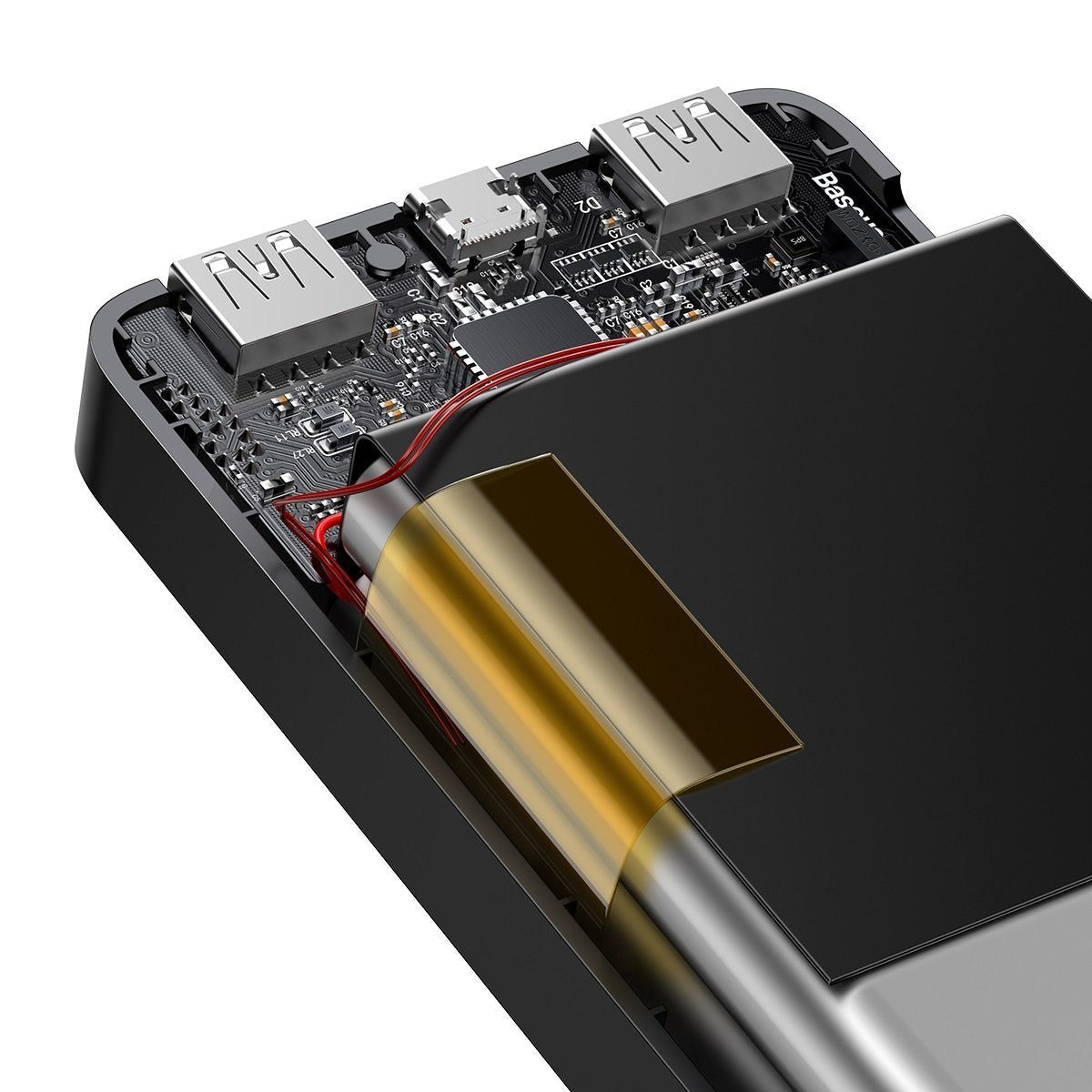 Baseus Bipow External Battery, 10000mAh, 15W, 1 x USB-C - 2 x USB-A, Black PPBD050001 