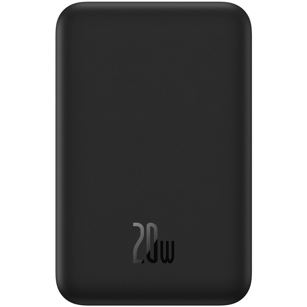 Ekstern trådløs batteri Baseus Magnetic Mini, 20000mAh, 20W, PD + FQI, 1 x QI - 1 x USB-C, Sort PPCX150001