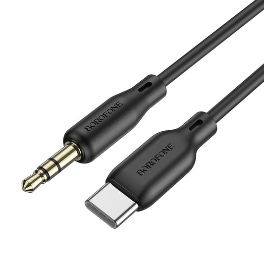 Audio Cable 3.5mm - USB-C Borofone BL18, 1m, Black 