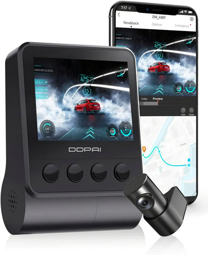 DDPAI Z50 Frontvendt bilkamera DDPAI Z50, 4K, Wi-Fi, GPS, 2,3 tommer skærm