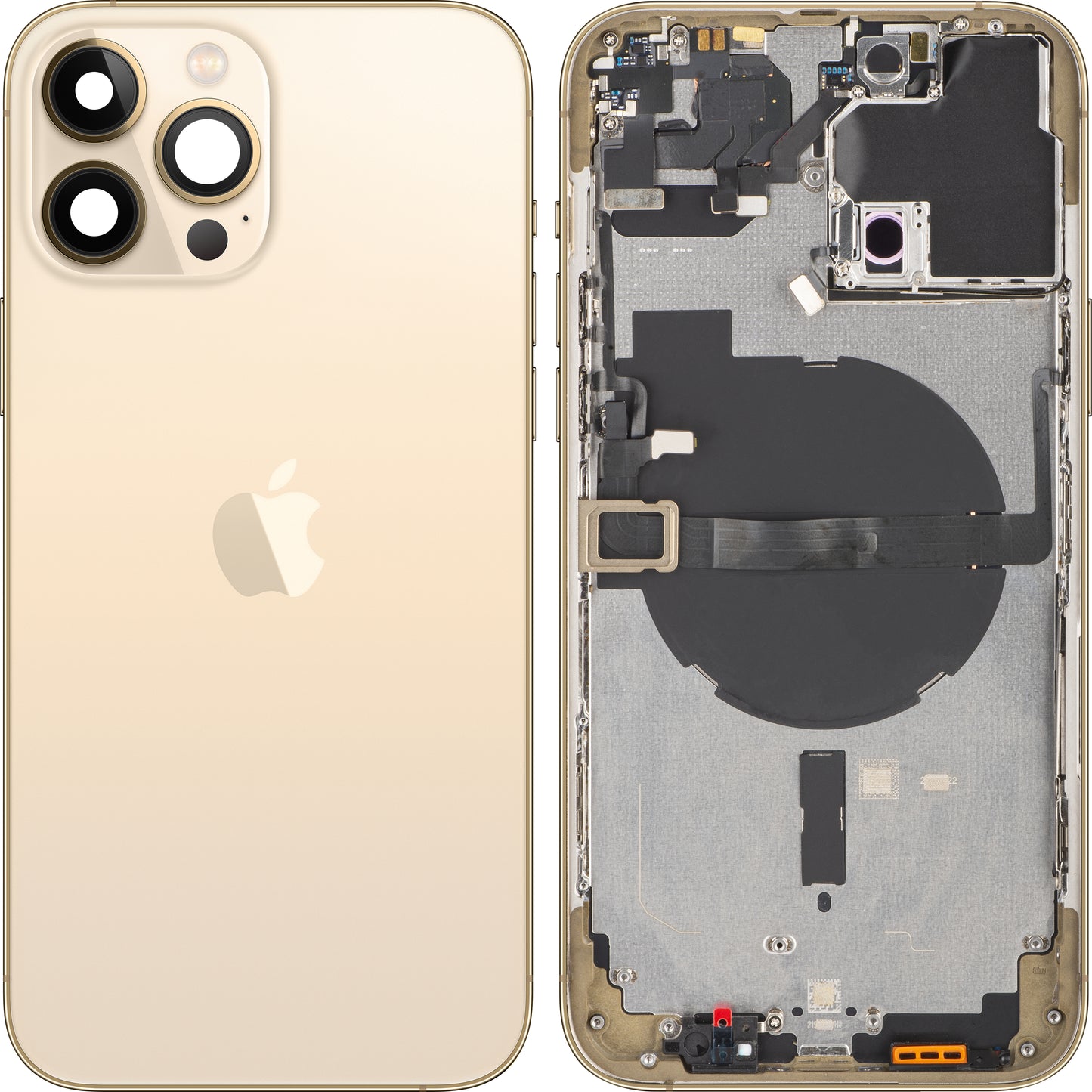 Apple iPhone 13 Pro Max batteridæksel, med halvt etui, guld, Swap 