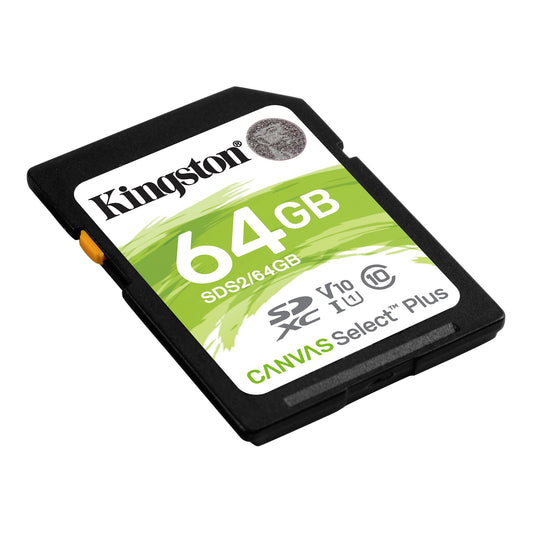 SDXC-hukommelseskort Kingston Canvas Select Plus 100R, 64Gb, klasse 10 / UHS-1 U1 SDS2/64GB 