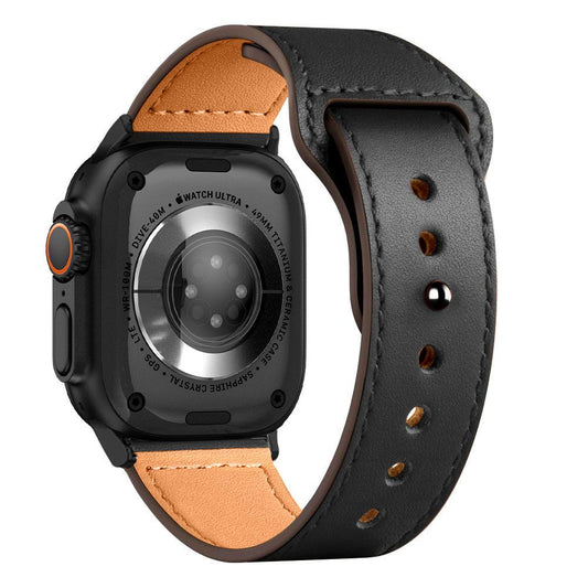 Tech-Protect NaturalFit-rem til Apple Watch 49mm / 45mm / 44mm / 42mm-serien, sort