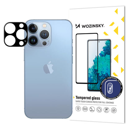 WZK Beskyttelsesfilm til bagkamera til Apple iPhone 15 Pro, glasbeskyttet, sort 