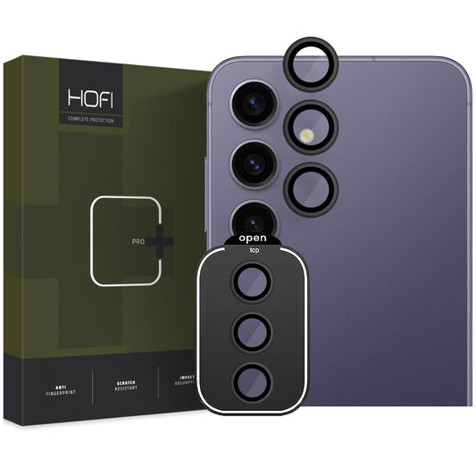 Protective film Camera back Camera back HOFI CamRing PRO+ for Samsung Galaxy S24+ S926, Glass Back, Black 