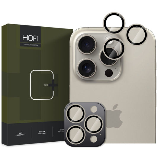 Protective Camera Back Cover HOFI CamRing PRO+ for Apple iPhone 16 Pro Max / 16 Pro, Glass Protected, Grey 