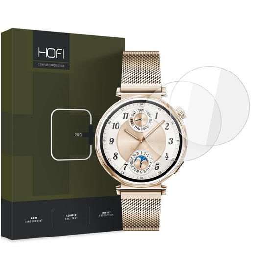 HOFI Glass PRO+ beskyttelsesfolie til Huawei Watch GT 5 41mm, sæt med 2 dele, glasbeskyttet 