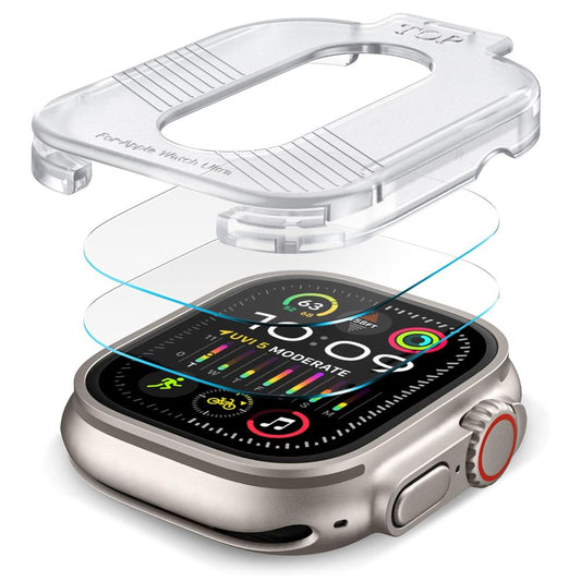 Tech-Protect Supreme beskyttelsesfoliesæt til Apple Watch Ultra Series, sæt med 2 dele, glasbeskyttet 