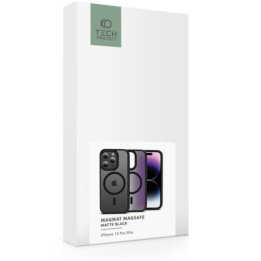 MagSafe-etui til Apple iPhone 15 Pro Max, Tech-Protect, Magmat, Sort 