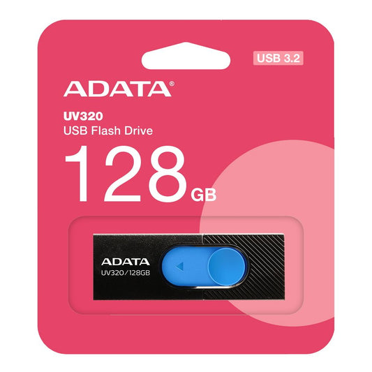 External Memory USB-A 3.2 Adata UV320, 128Gb AUV320-128G-RBKBL 