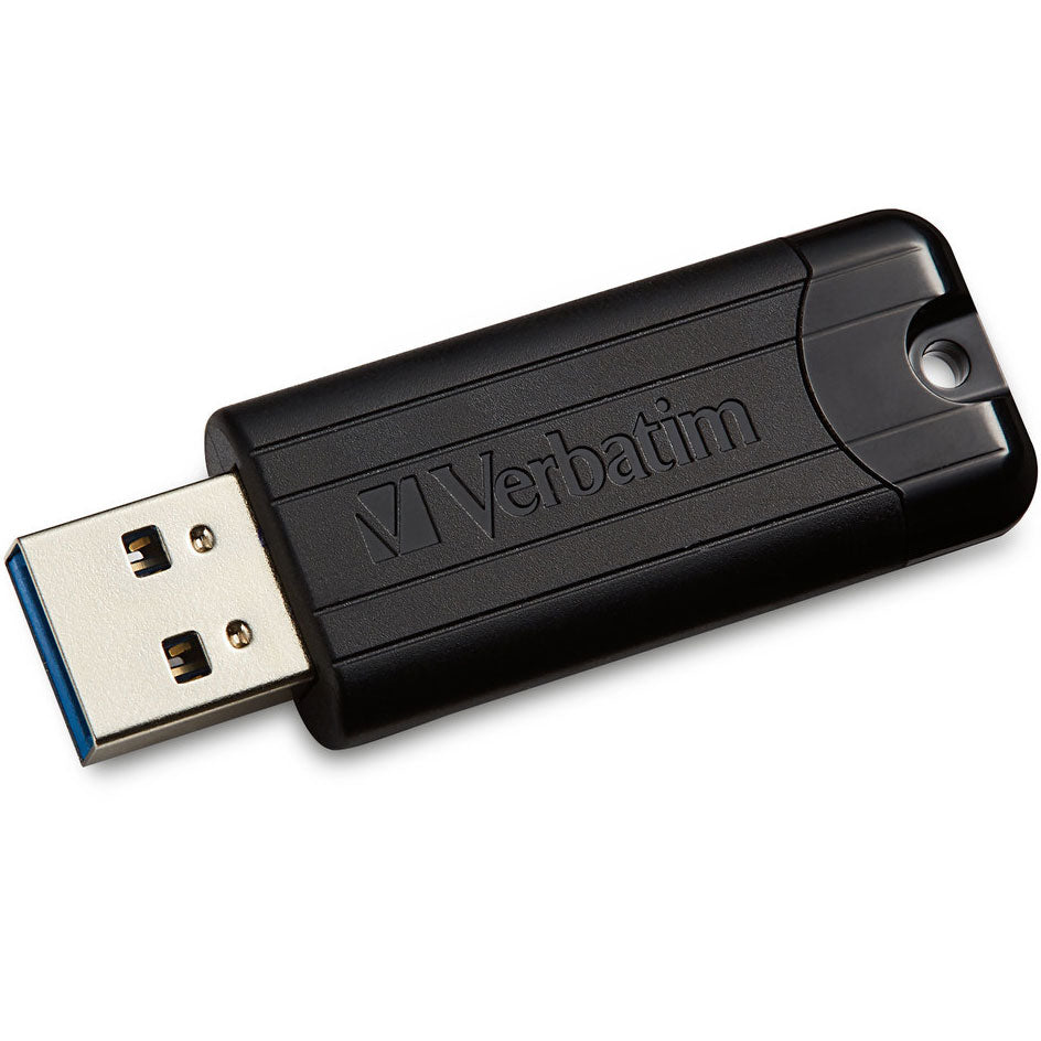 USB-A ekstern hukommelse Verbatim Pinstripe, 64Gb 