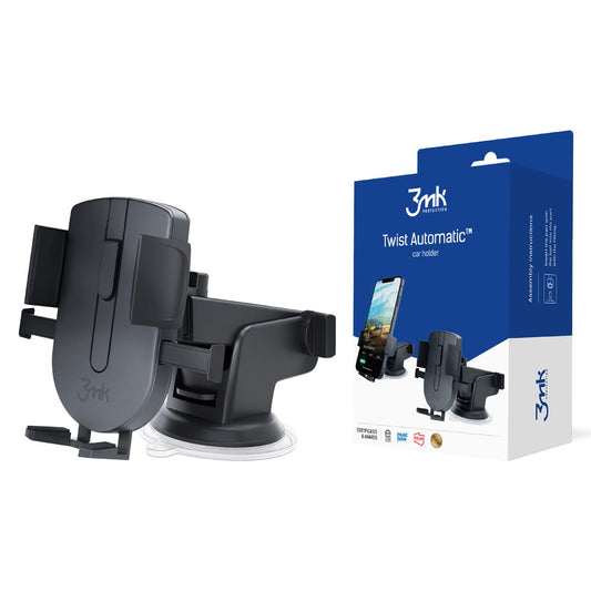 Car Mount 3MK Twist Automatic, Universal, Black 