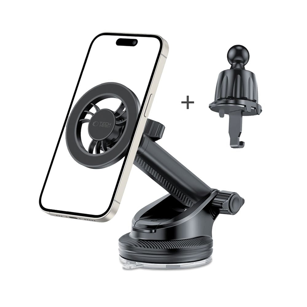 Tech-Protect N56 2in1 magnetisk bilholder, universal, sort 